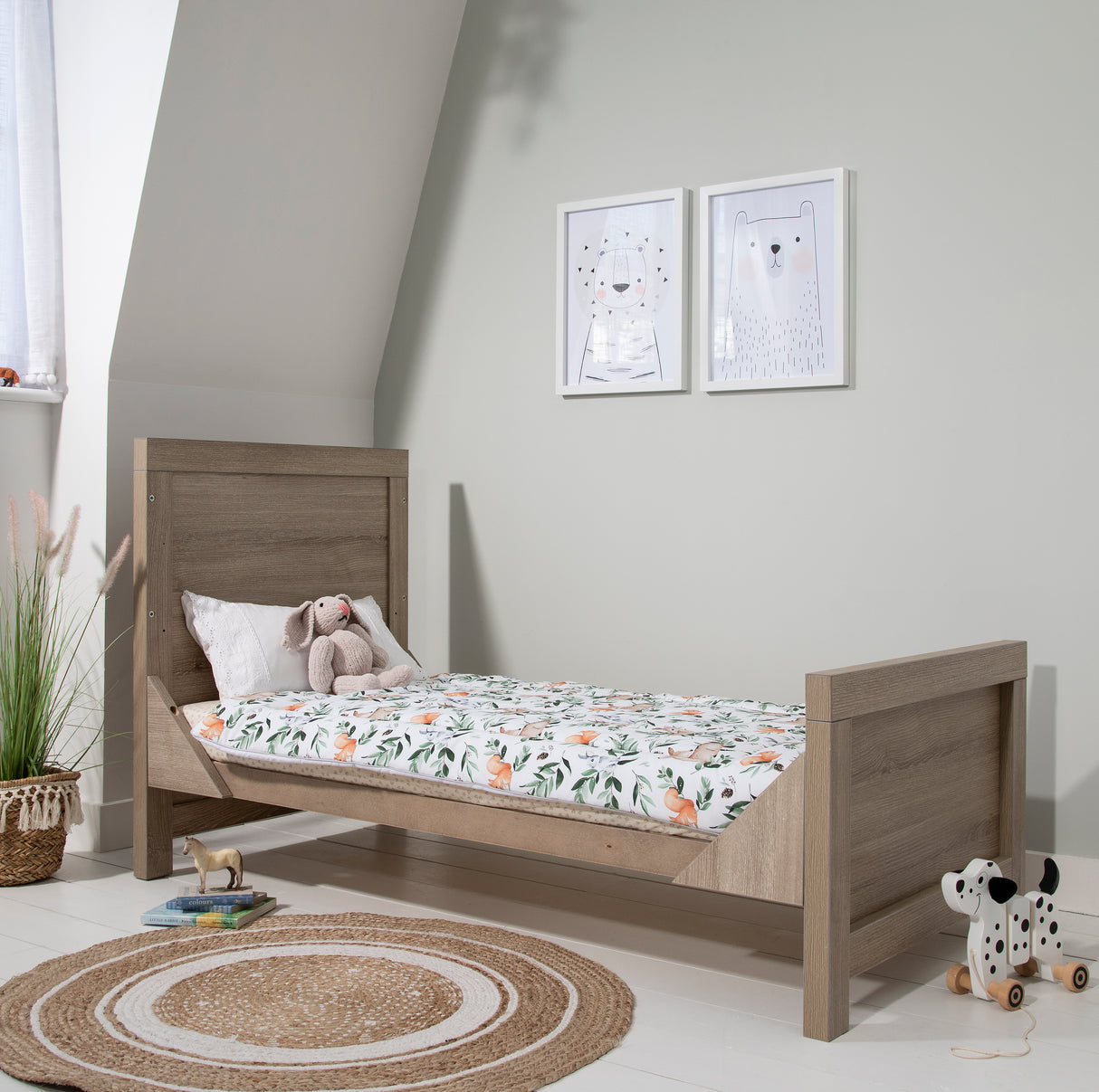 Tutti Bambini Modena 2 Piece Nursery Furniture Set with Cot Bed & Dresser - Oak