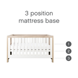 Tutti Bambini Modena Cot Bed - White & Oak