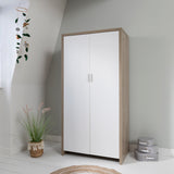 Tutti Bambini Modena 3 Piece Nursery Furniture Set with Cot Bed, Dresser & Wardrobe - White & Oak