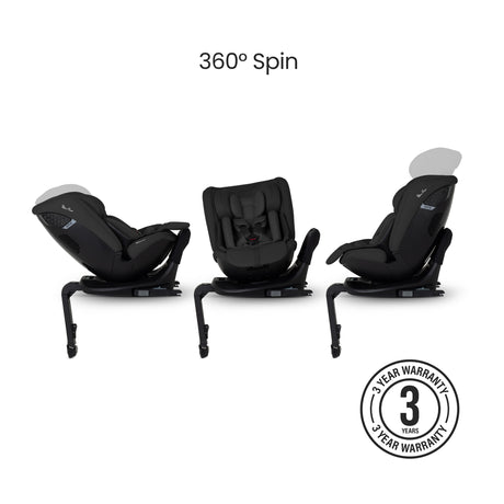 Silver Cross Motion 3 All Size 360 Car Seat - Iconic Black