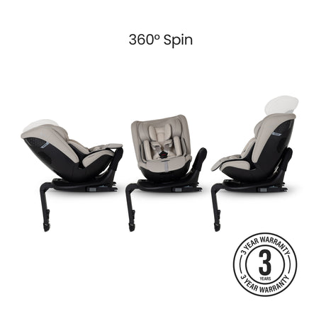 Silver Cross Motion 3 All Size 360 Car Seat - Natural Taupe