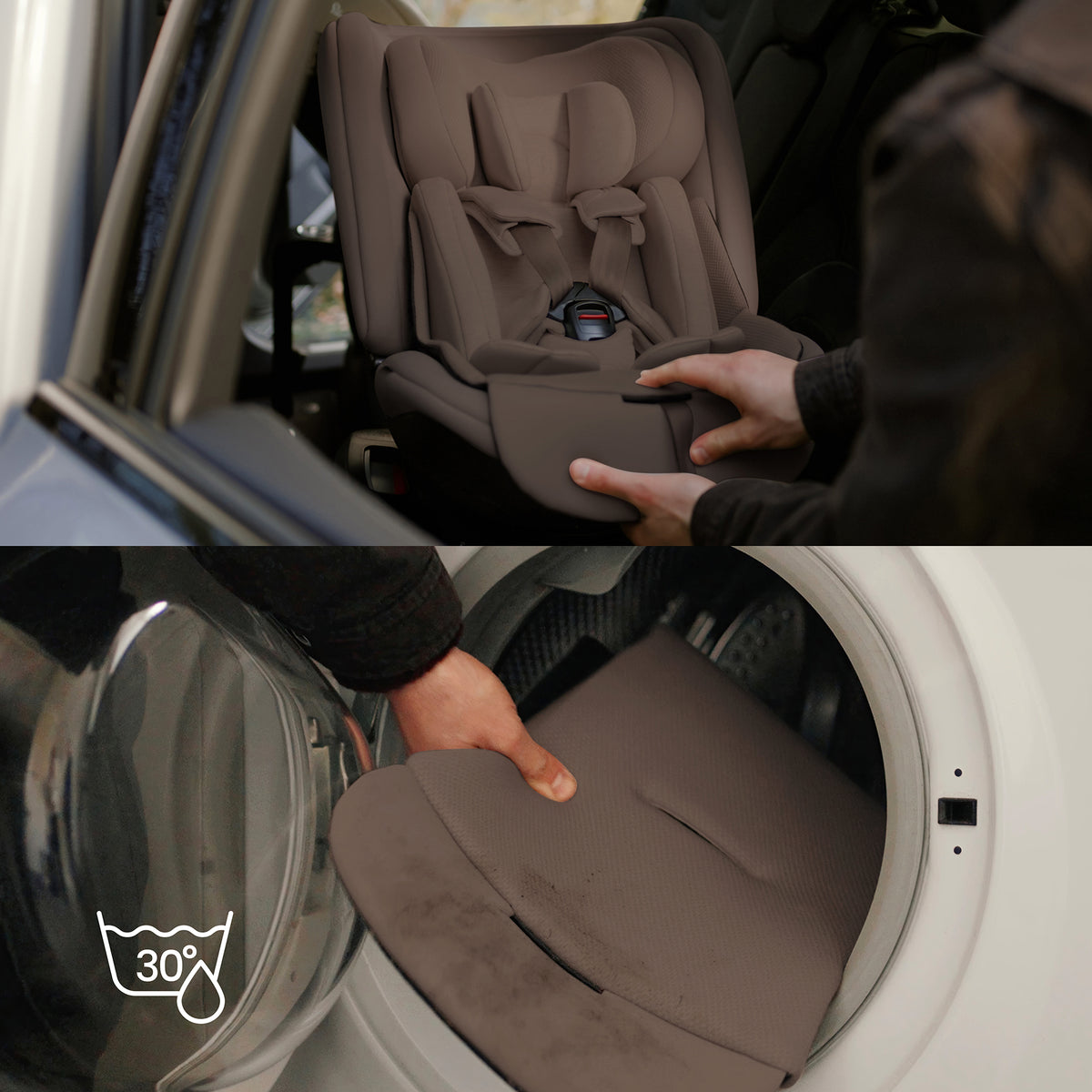 Silver Cross Motion 3 All Size 360 Car Seat - Timeless Cocoa