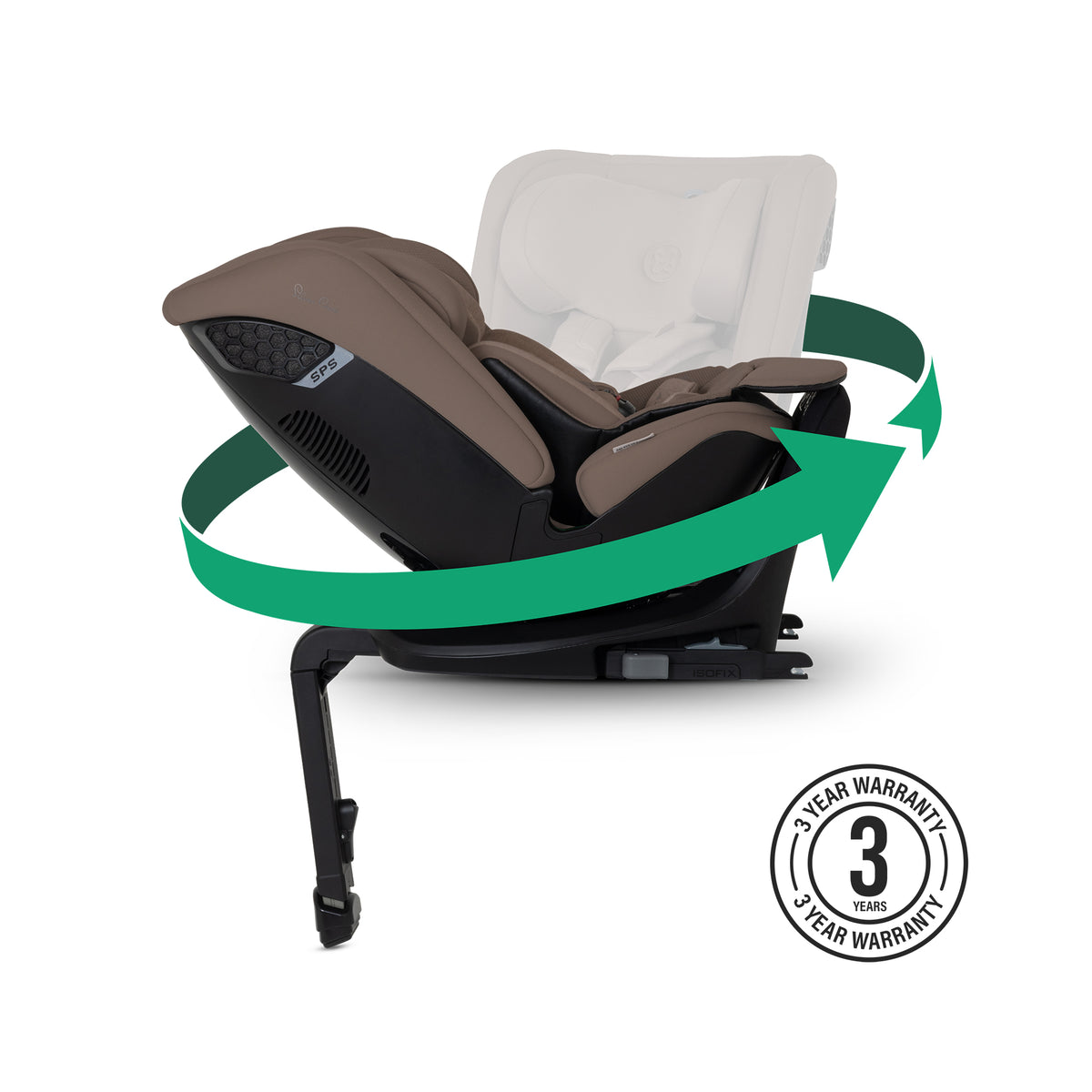 Silver Cross Motion 3 All Size 360 Car Seat - Timeless Cocoa