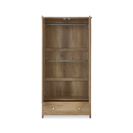 Obaby Nika 3 Piece Nursery Furniture Set with Cot Bed, Dresser and Wardrobe - Oak