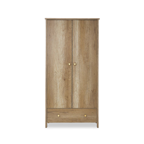 Obaby Nika 3 Piece Nursery Furniture Set with Cot Bed, Dresser and Wardrobe - Oak
