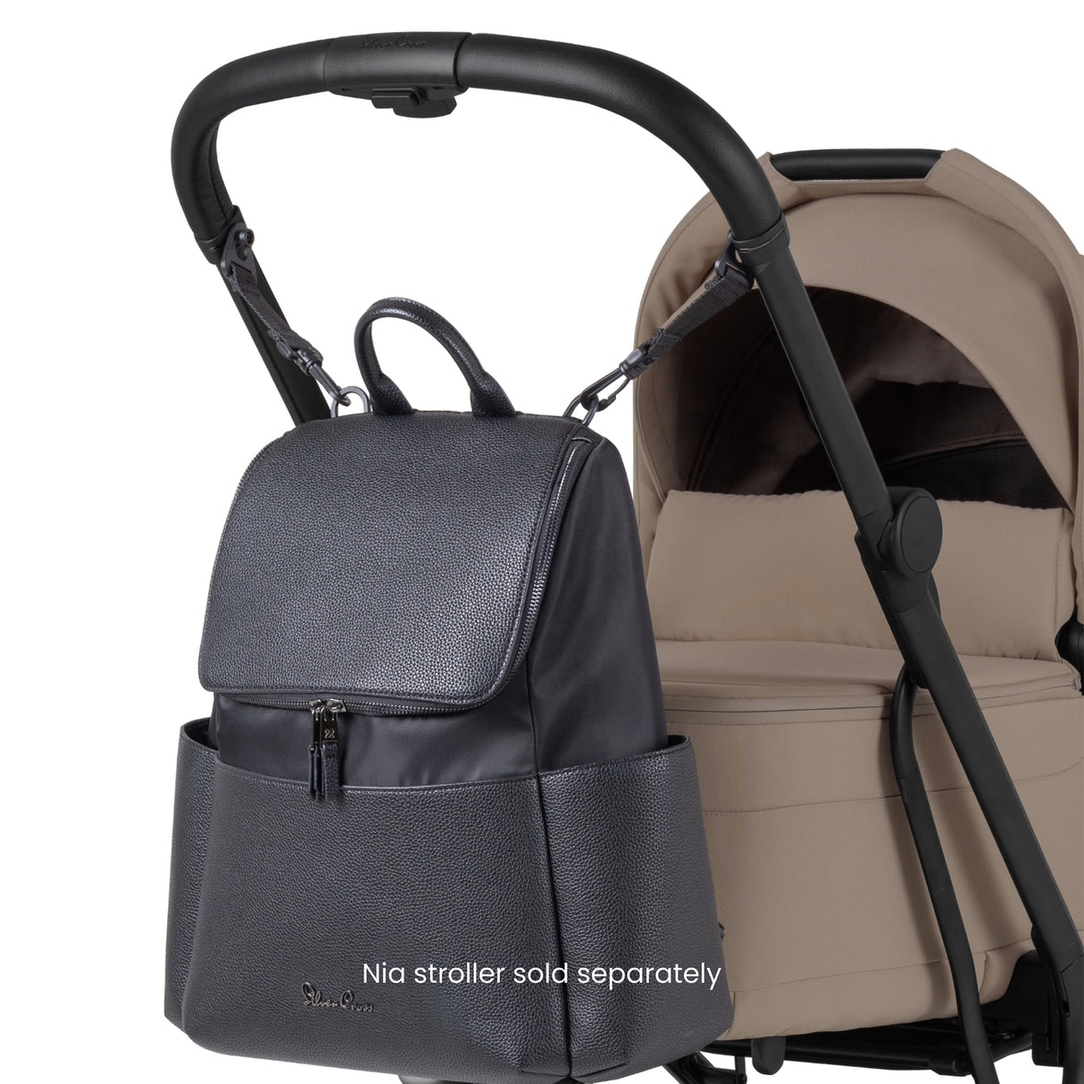 Silver Cross Nia Travel System with Glide 360 Plus Car Seat, ISOFIX Base & Accessories - Champagne