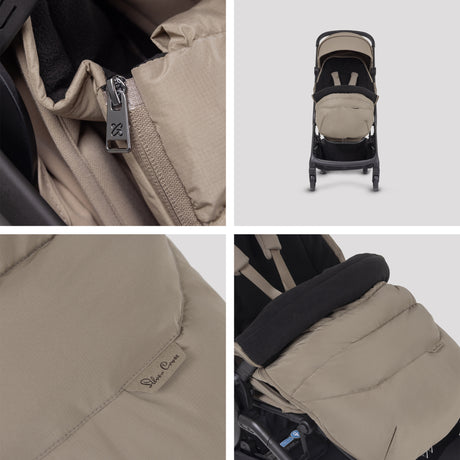 Silver Cross Nia Travel System with Glide 360 Plus Car Seat, ISOFIX Base & Accessories - Champagne