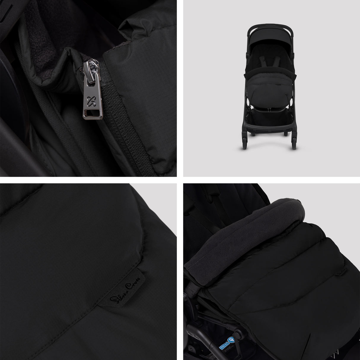 Silver Cross Nia Travel System with Glide 360 Plus Car Seat, ISOFIX Base & Accessories - Onyx