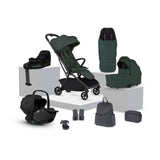 Silver Cross Nia Travel System with Glide 360 Plus Car Seat, ISOFIX Base & Accessories - Conifer
