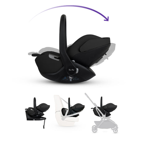 Silver Cross Nia Travel System with Glide 360 Plus Car Seat, ISOFIX Base & Accessories - Champagne