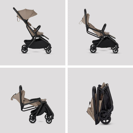 Silver Cross Nia Travel System with Glide 360 Plus Car Seat, ISOFIX Base & Accessories - Champagne