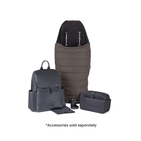 Silver Cross Nia Travel System with Glide 360 Plus Car Seat, ISOFIX Base & Accessories - Chocolate
