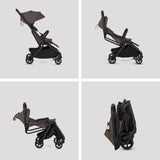 Silver Cross Nia Travel System with Glide 360 Plus Car Seat & ISOFIX Base - Chocolate