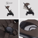 Silver Cross Nia Travel System with Glide 360 Plus Car Seat & ISOFIX Base - Chocolate