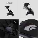 Silver Cross Nia Travel System with Glide 360 Plus Car Seat & ISOFIX Base - Onyx