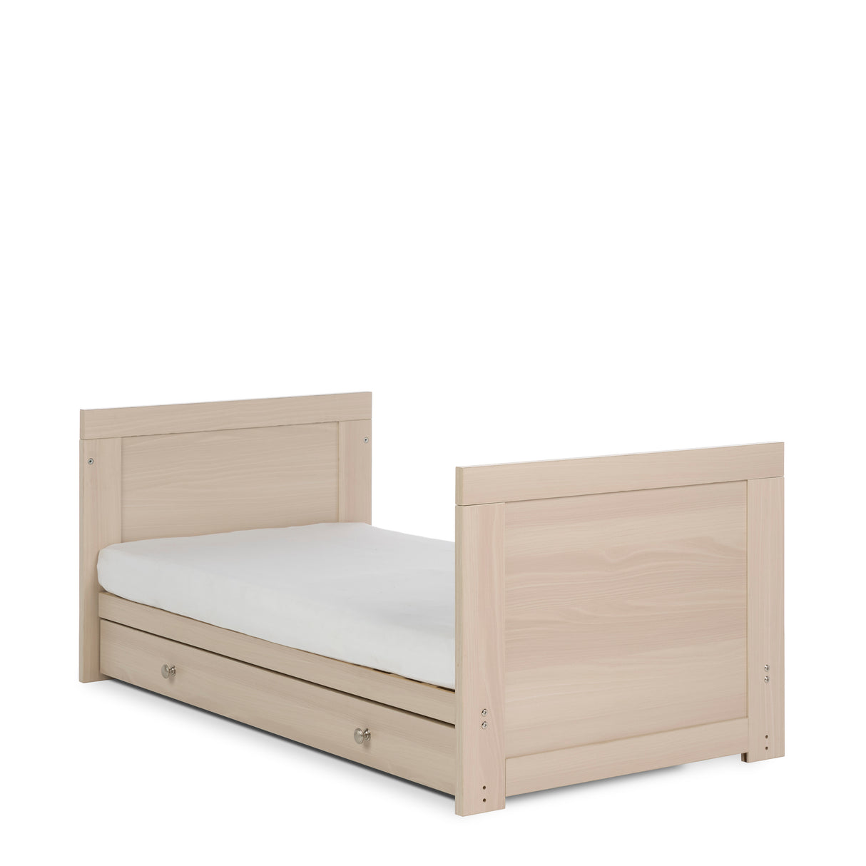 Obaby Nika 2 Piece Nursery Furniture Set with Cot Bed, Under Drawer and Dresser - Aspen