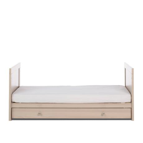 Obaby Nika 2 Piece Nursery Furniture Set with Cot Bed, Under Drawer and Dresser - Aspen