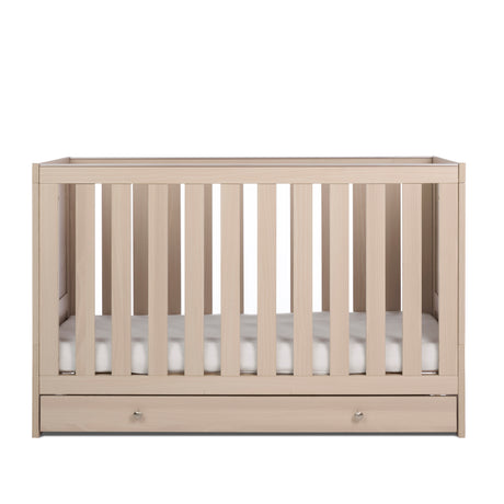 Obaby Nika 2 Piece Nursery Furniture Set with Cot Bed, Under Drawer and Dresser - Aspen