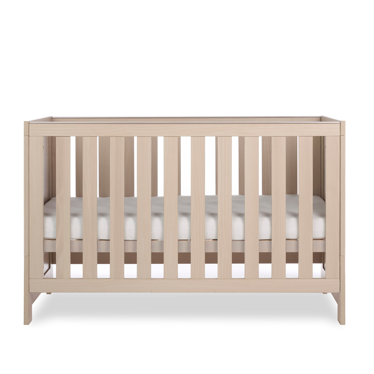 Obaby Nika 2 Piece Nursery Furniture Set with Cot Bed, Under Drawer and Dresser - Aspen