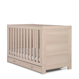 Obaby Nika 2 Piece Nursery Furniture Set with Cot Bed, Under Drawer and Dresser - Aspen
