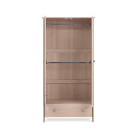 Obaby Nika 3 Piece Nursery Furniture Set with Cot Bed, Under Drawer, Dresser and Wardrobe - Aspen
