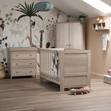 Obaby Nika 3 Piece Nursery Furniture Set with Cotbed, Dresser and Wardrobe - Aspen
