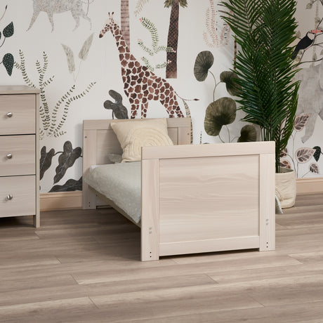 Obaby Nika 2 Piece Nursery Furniture Set with Cot Bed, Under Drawer and Dresser - Aspen