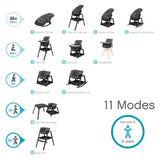 Tutti Bambini Nova Birth to 12 Years Complete Highchair Package - Grey & Oak
