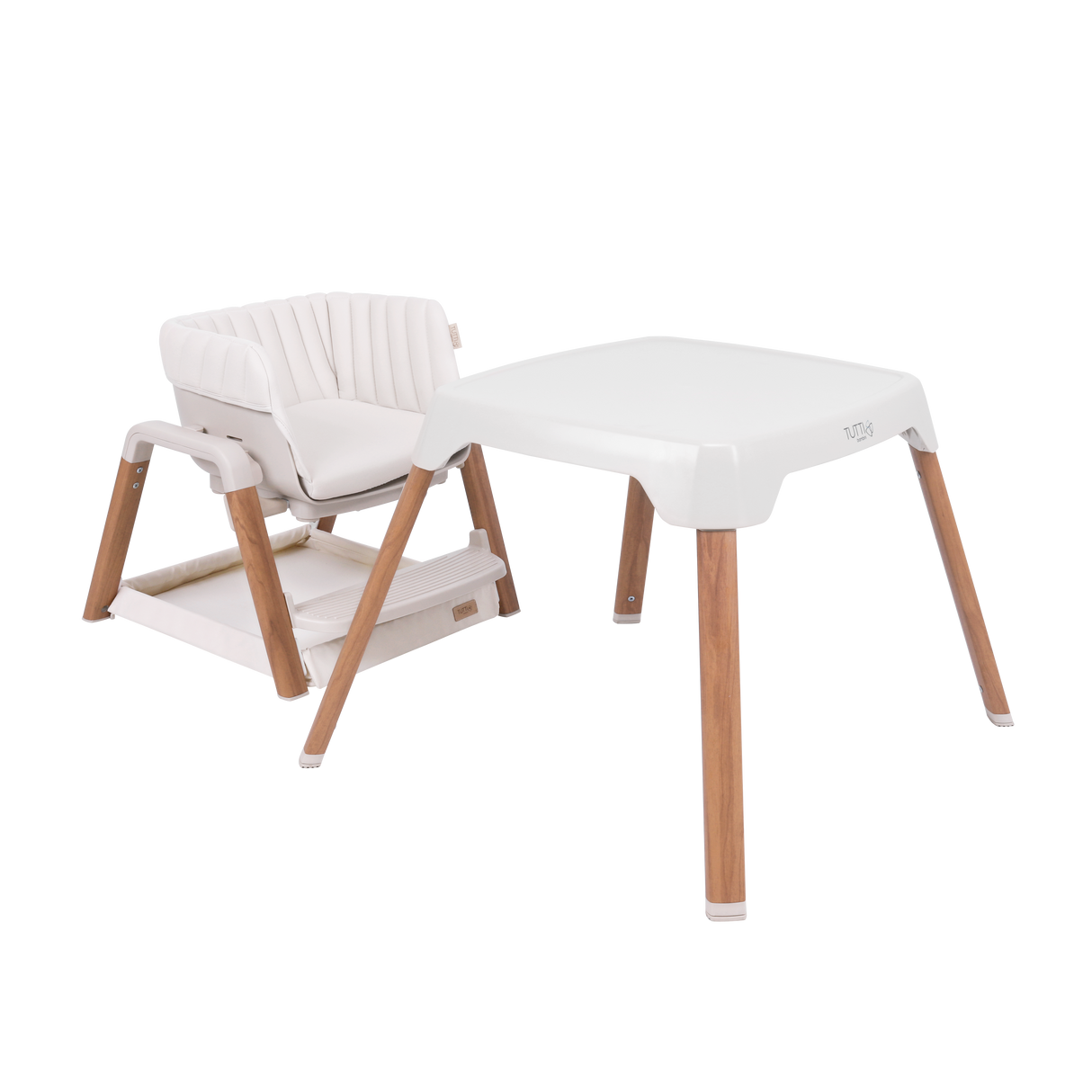 Tutti Bambini Nova Evolutionary 7-in-1 Highchair – Ecru & Scandinavian Walnut
