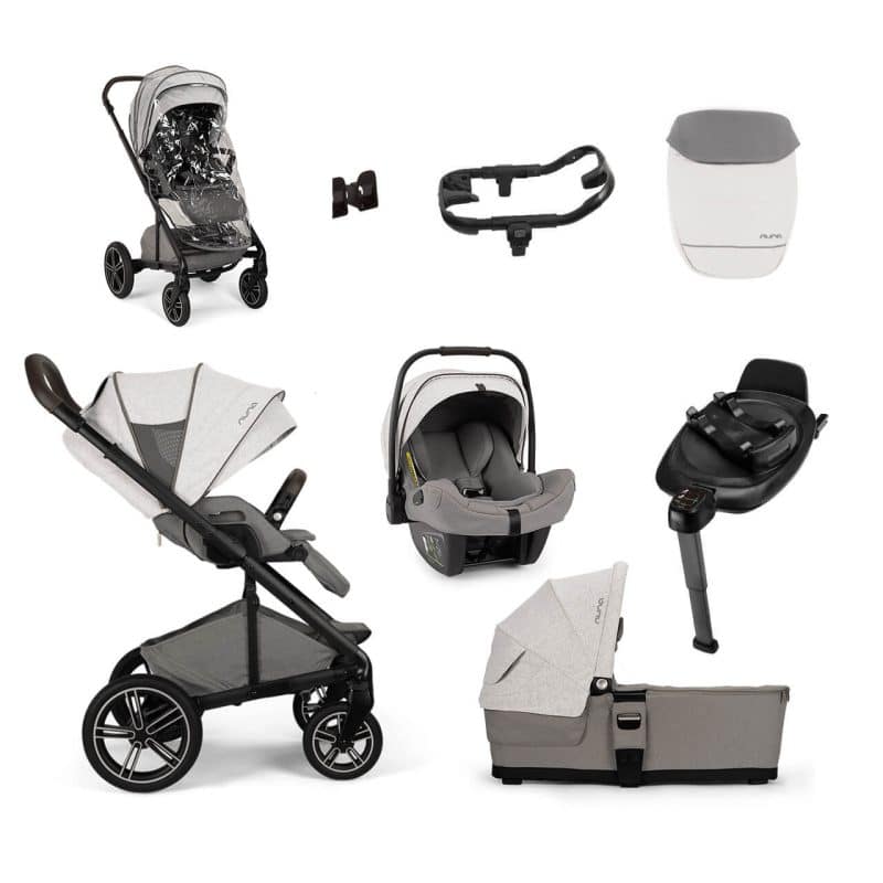 Nuna Mixx Next Travel System with Pipa Next Car Seat & ISOFIX Base - Mineral