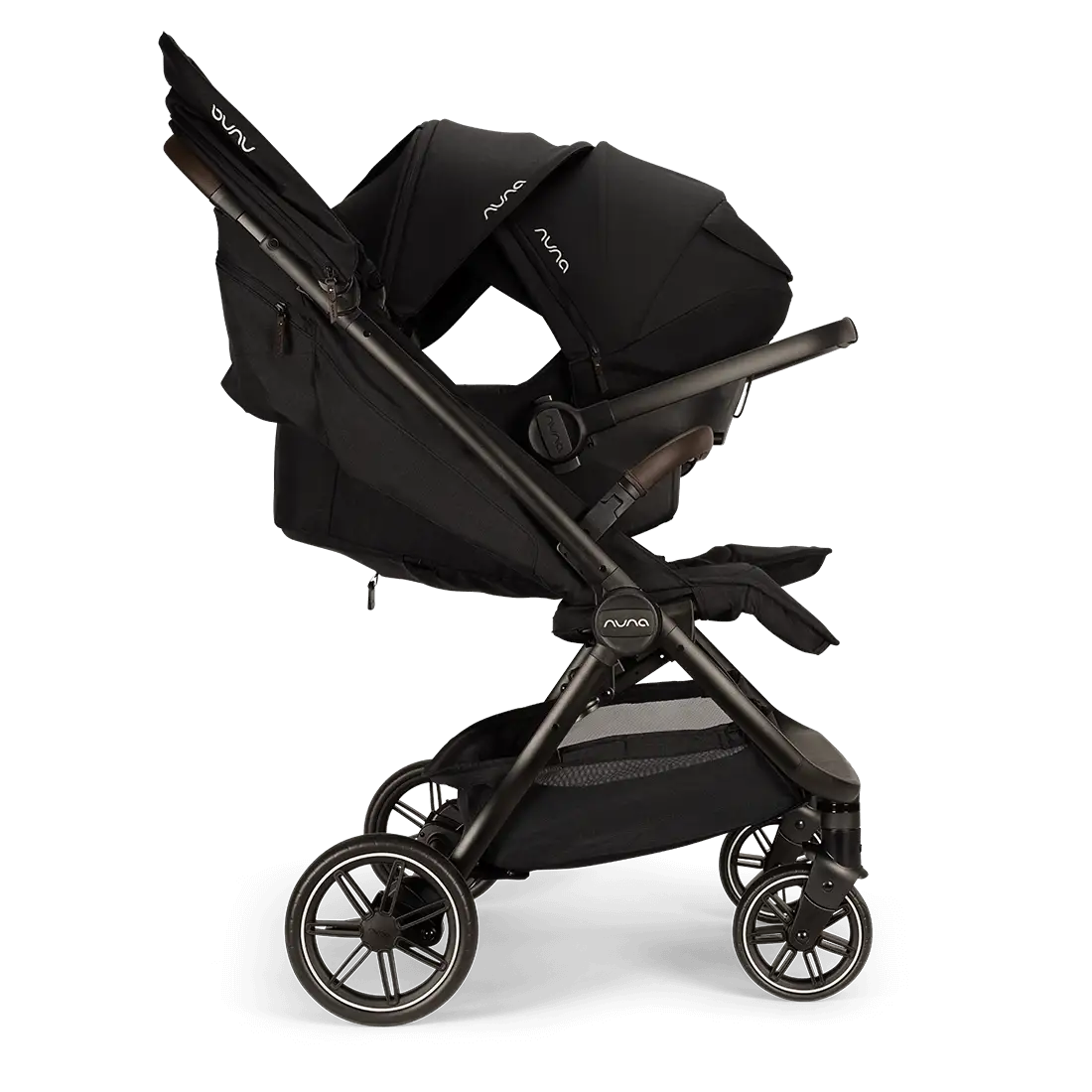 Nuna TRVL DUBL Side-by-Side Stroller – Caviar