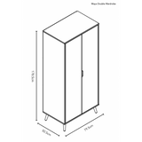 Obaby Maya Double Nursery Wardrobe