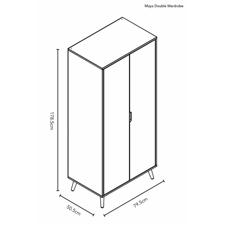 Obaby Maya Double Nursery Wardrobe
