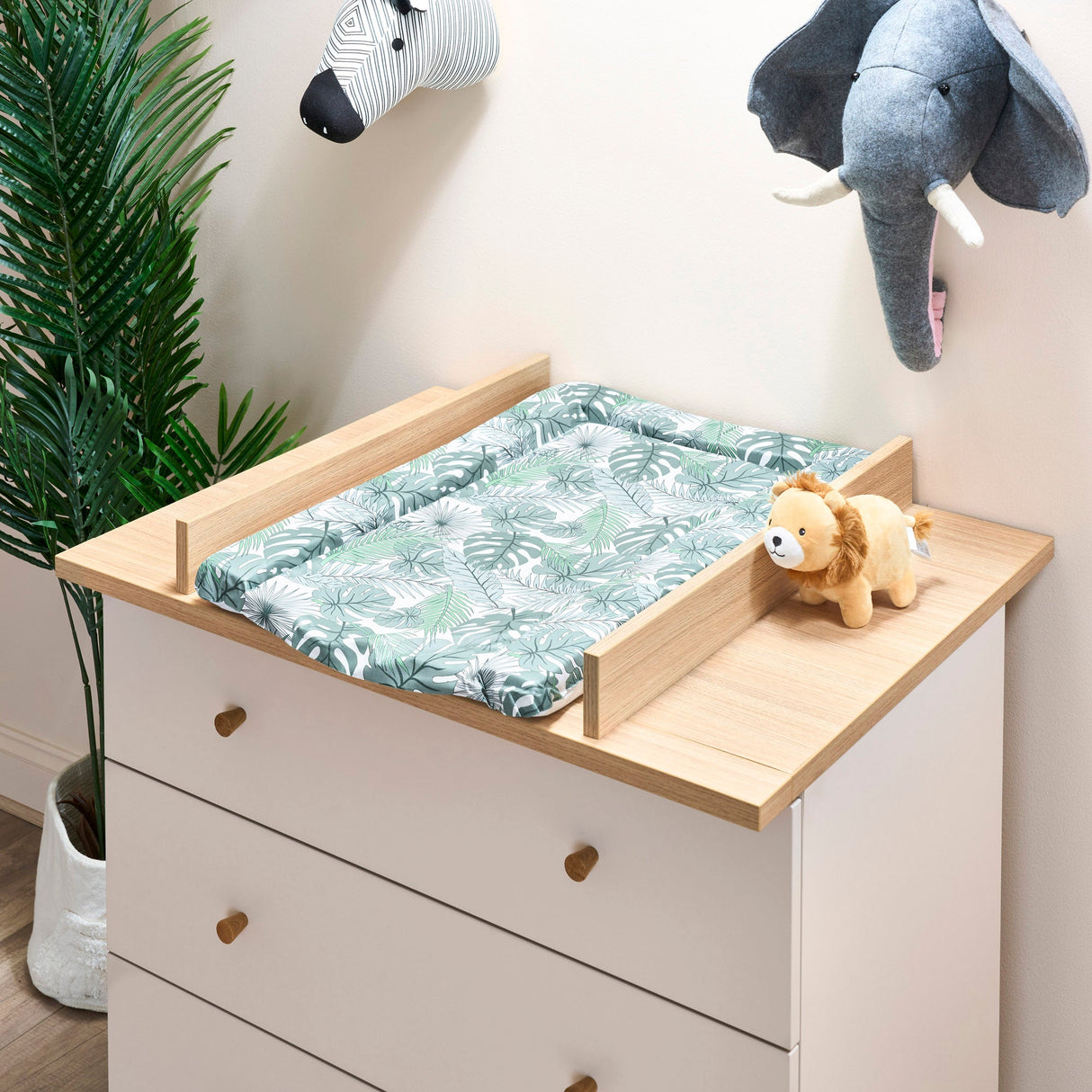 Obaby Thea 2 Piece Nursery Furniture Set with Cot Bed & Dresser - Latte