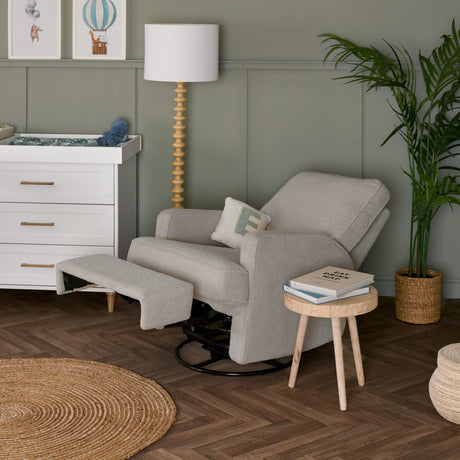 Obaby Madison Swivel Glider Recling Chair - Teddy Fabric Truffle