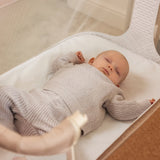 Obaby Cloud Bedside Crib - Oatmeal