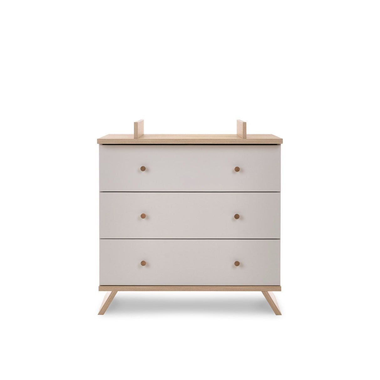 Obaby Thea 3 Piece Nursery Furniture Set with Cot Bed, Dresser & Wardrobe - Latte