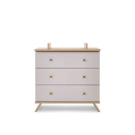 Obaby Thea 3 Piece Nursery Furniture Set with Cot Bed, Dresser & Wardrobe - Latte
