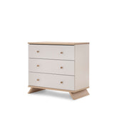Obaby Thea 3 Piece Nursery Furniture Set with Cot Bed, Dresser & Wardrobe - Latte