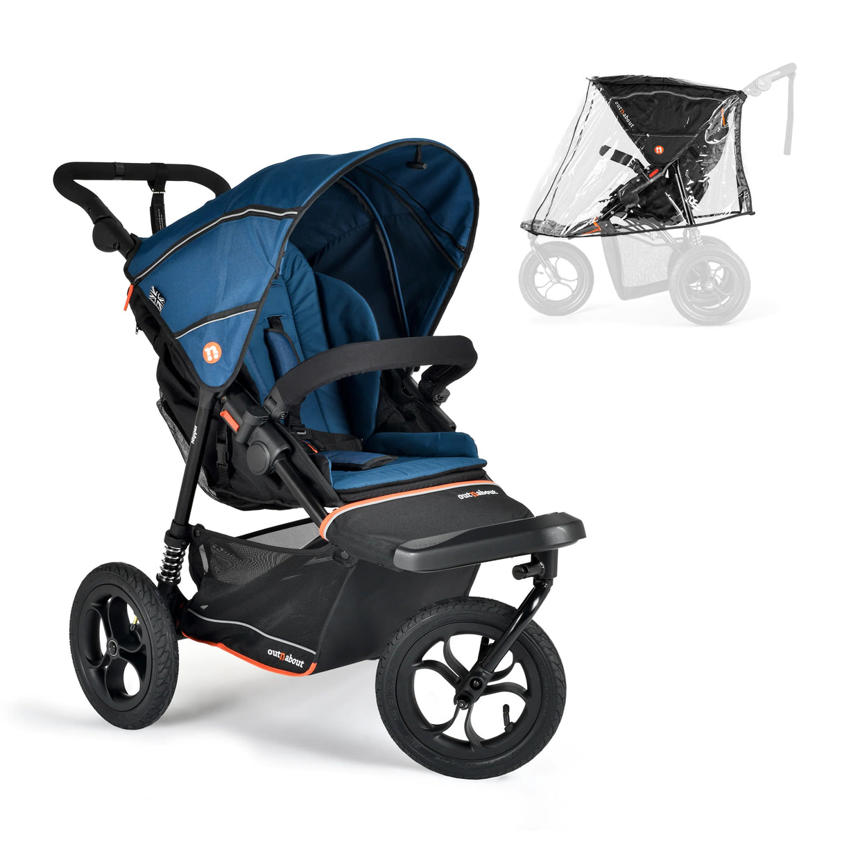 Out n About Nipper V6 Single Pushchair - Highland Blue