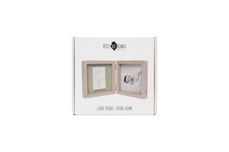 Petit Artichaut Double Frame Baby Photo & Imprint Keepsake - Olive Tree