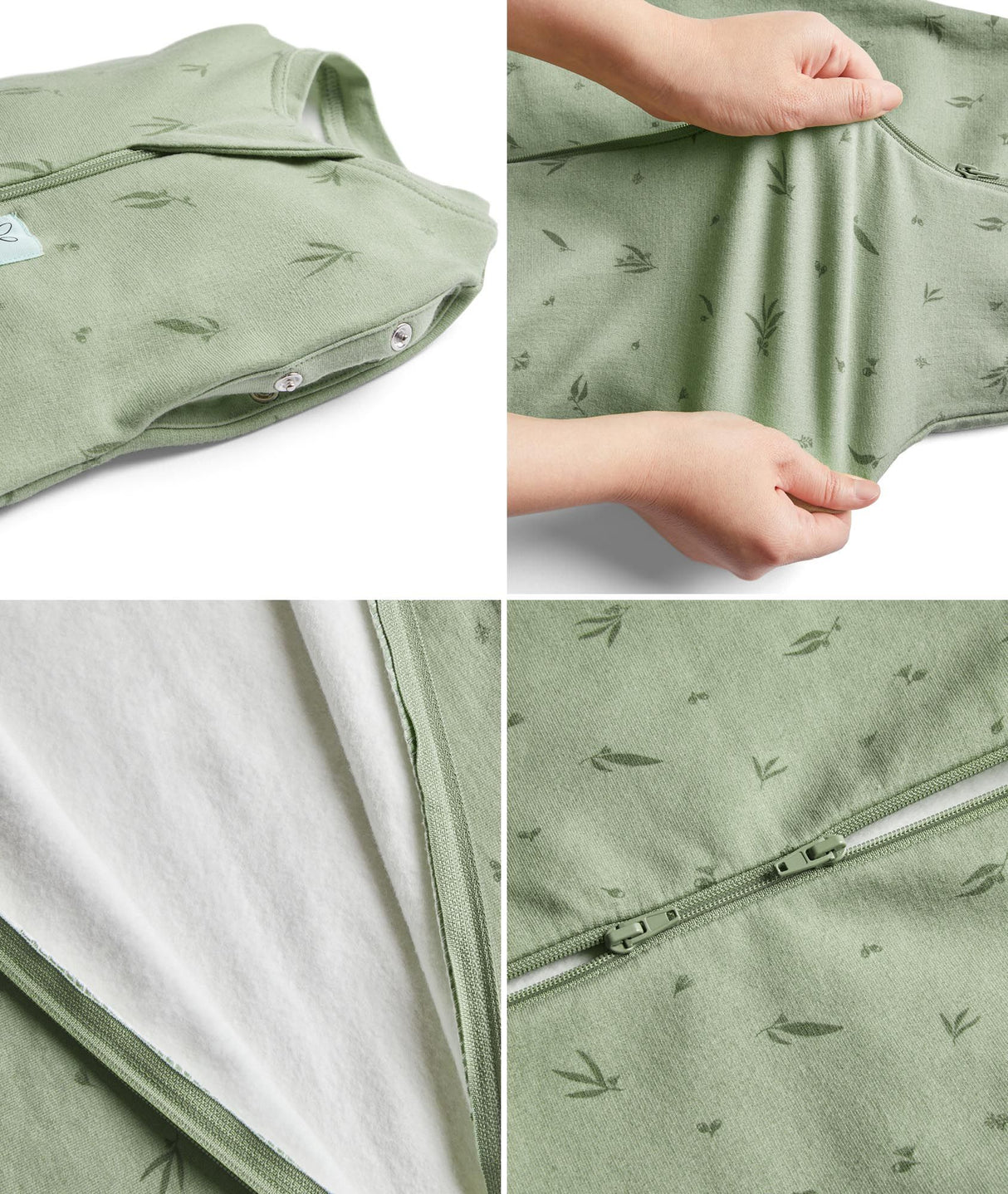 ergoPouch Organic All Year Newborn Swaddle Sleeping Bag | 1.0 Tog - Dragonflies