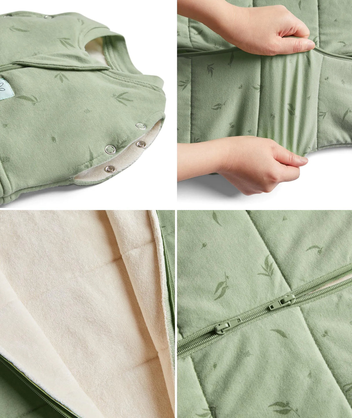 ergoPouch Organic Winter Swaddle Sleeping Bag | 2.5 Tog | 0-3 Months - Daisies