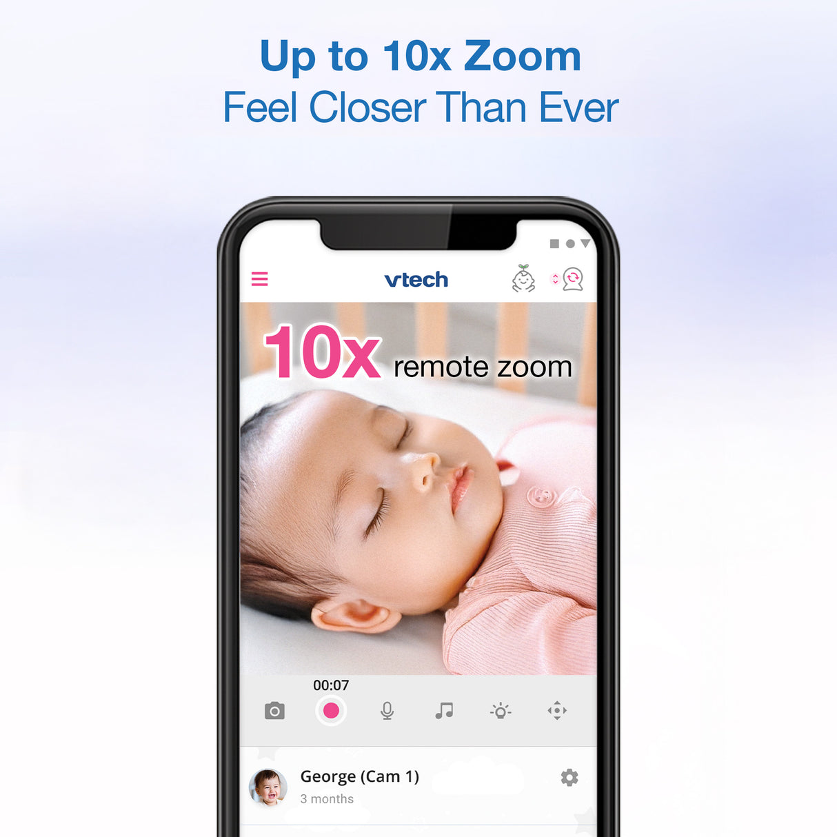 VTech RM4761 3.5" Smart Pan & Tilt Baby Video Monitor