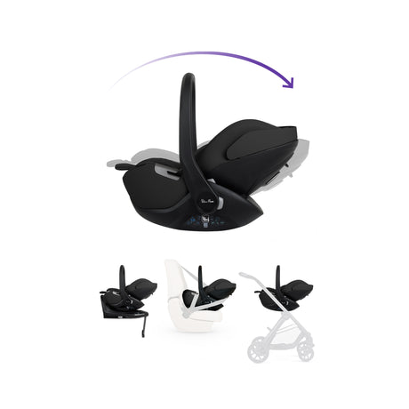 Silver Cross Reef 2 Ultimate Travel System Bundle with Glide Plus 360 Car Seat and ISOFIX Base - Pewter