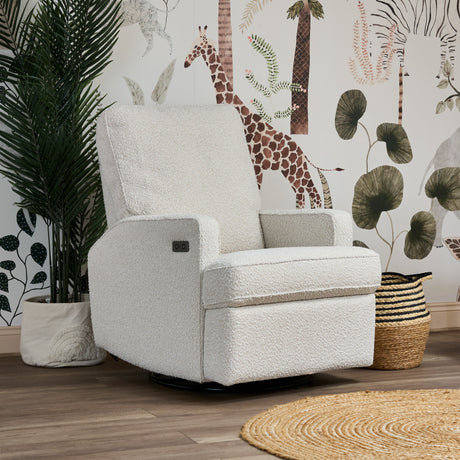 Obaby Madison Electric Swivel Glider Recliner Chair - Bouclé