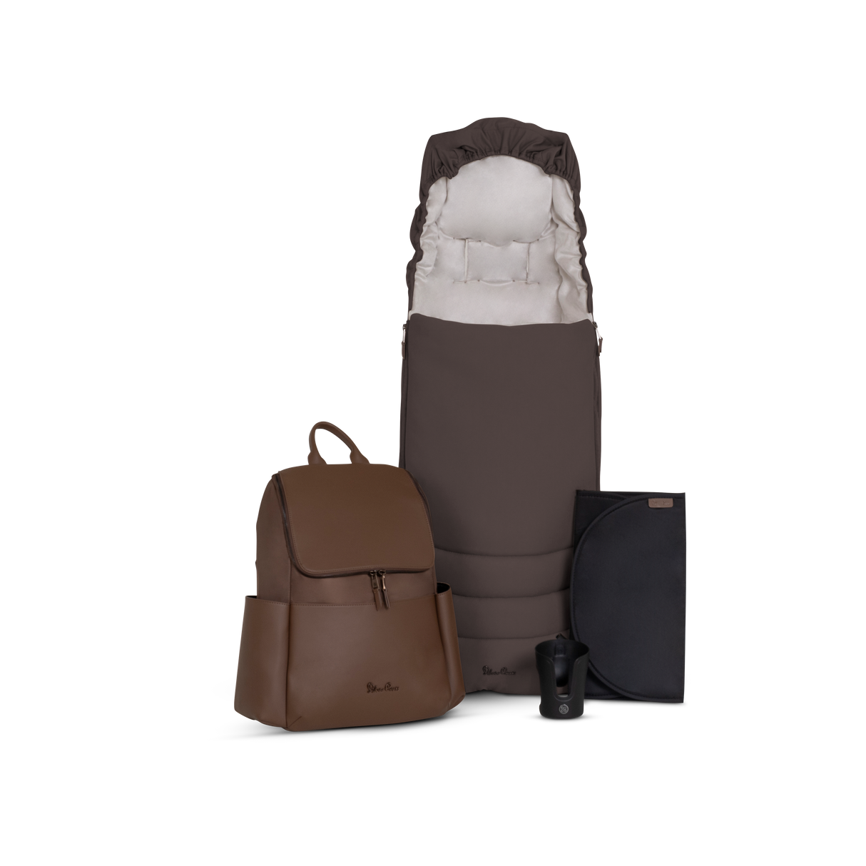 Silver Cross Cove 2 Ultimate Bundle with Glide Plus 360 Infant Car Seat and ISOFIX Base Plus - Chocolate