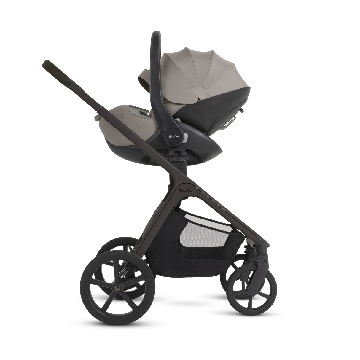 Silver Cross Cove 2 Ultimate Bundle with Glide Plus 360 Infant Car Seat and ISOFIX Base Plus - Chocolate