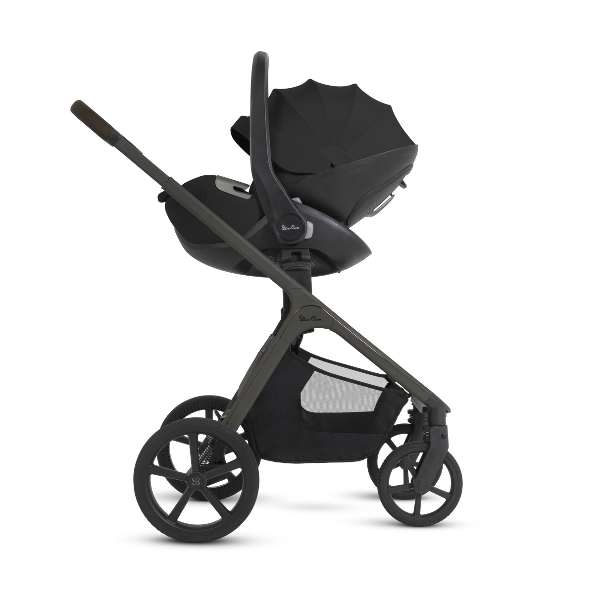 Silver Cross Cove 2 Ultimate Bundle with Glide Plus 360 Infant Car Seat and ISOFIX Base Plus - Pewter