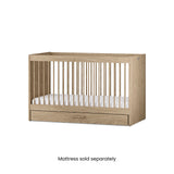Silver Cross Geneva 4 Piece Nursery Furniture Set with Cot Bed, Under Drawer, Dresser, Wardrobe and TrueFit Eco Fibre Mattress